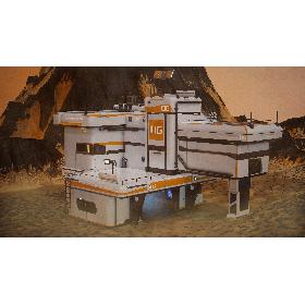 3D Interplanetary Modular Sci-Fi Facility With The Drone Bay